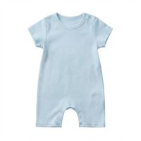Unisex Bodysuit 100% Baumwolle Kurzarm Druckknopfverschluss Weich Atmungsaktiv Sommer Großhandel