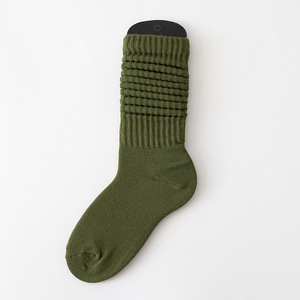 Calcetines holgados de pierna larga y delgada de algodón con estampado informal de color puro para mujer - Product Image 6