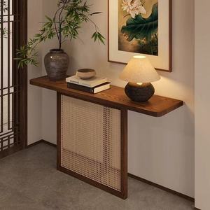 <span class=keywords><strong>La</strong></span> mesa de entrada de 120X75X30CM es larga y delgada, varios hogares usan mesas de madera montadas en <span class=keywords><strong>la</strong></span> pared para decorar el escritorio de entrada - Product Image 2