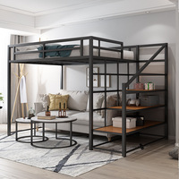 Neues Design Langlebiges Modernes Klappbares Doppelbett in Queensize Robustes Stahl-Metall-Hochbett für Hotel Apartment Schlafzimmer