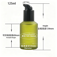 Pot en verre givré vert de 15g, 30ml, 50ml, 1oz, pour crème pour le visage, crème pour les yeux, flacon cosmétique en verre
