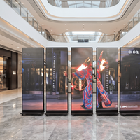 Écran vidéo LED pliable Vislat P2.5 pour affichage publicitaire intérieur, signalisation numérique portable