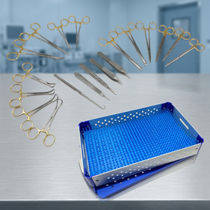 QSWTITAN Kit de Instrumentos Quirúrgicos Ortopédicos Veterinarios para Tejidos Blandos, Manual, de Acero Inoxidable, Certificado CE Clase I, Uso Hospitalario, Pequeño - Product Image 3