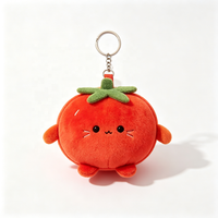 Porte-clés en peluche personnalisé avec visage d'animal, sur commande, design client, en coton PP doux, vente en gros OEM pour enfants