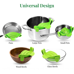 Passoire à clipser en silicone résistante à la chaleur pour riz et aliments, compatible avec toutes les casseroles et bols - Product Image 4