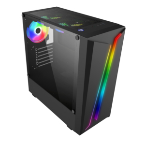 Boîtier de <span class=keywords><strong>PC</strong></span> <span class=keywords><strong>Gamer</strong></span> avec panneau frontal en métal ABS personnalisé, bande <span class=keywords><strong>RGB</strong></span>, 24 ans d'expérience en fabrication - Product Image 2