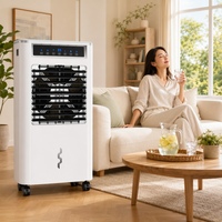 Ventilateur axial pliable de qualité supérieure, résistant à la corrosion, avec écran LCD, refroidisseur évaporatif avec télécommande et panneau tactile pour spa et café