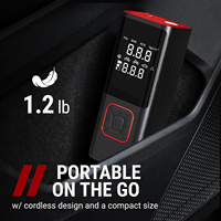Mini compresseur de pompe à air numérique sans fil portable sans fil pour voiture, rechargeable automatiquement, gonfleur de pneu en matériau ABS