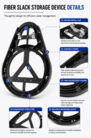 Support de stockage de fibres optiques résistant aux UV avec support pour chaussée de câble, plateau de réservation de câbles ADSS FTTH pour montage sur poteau, pour usage extérieur