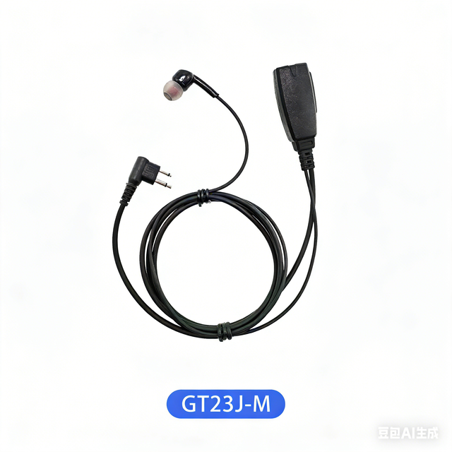 GT23J-M 100CM Cord 3.5mm Interface Portable Transceiver Earplug Earphone for Motorola Kirisun Belfone Two Way Radio