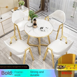 Hiện đại đơn giản Đá Bàn cà phê và Ghế kết hợp cho cà phê cửa hàng trà sữa cửa hàng bán hàng bộ phận tiếp nhận-nhà đồ nội thất - Product Image 3