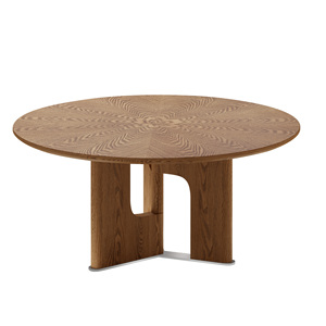 Modern Durable Decorative Round Ash Wood Veneer <b>Coffee</b> <b>Table</b> for Small Living Room - Product Image 6