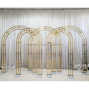 Furun Factory Stainless Steel Wedding <b>Arch</b> Stand Gold <b>Metal</b> Stage <b>Arch</b> Flower <b>Frame</b> for Party Event Decorations - Product Image 3