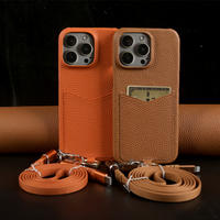 Étui de téléphone en cuir avec insertion de cartes pour iPhone 16 Pro Max, avec câbles de charge Apple et Tyec Étui de téléphone pour iPhone 15 Pro Max