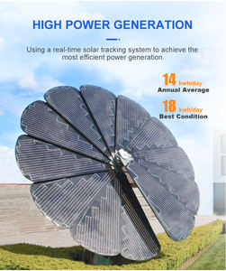 Système intelligent original de <span class=keywords><strong>panneau</strong></span> <span class=keywords><strong>solaire</strong></span> de fleur de <span class=keywords><strong>production</strong></span> d'usine <span class=keywords><strong>3Kw</strong></span> avec le paysage de stockage de l'énergie 5KWh dépistant automatiquement la lumière du soleil - Product Image 4