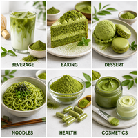 Poudre de thé vert Matcha biologique certifiée USDA & UE, certifiée HALAL, pure, de qualité cérémoniale, en vrac, vente en gros A-10A