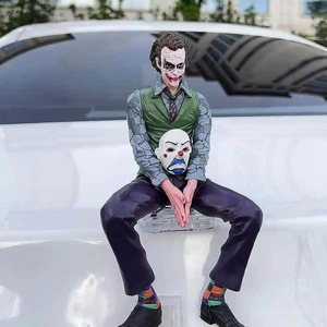 Figurine en plastique <span class=keywords><strong>DC</strong></span> Joker Heath Ledger The Dark Knight Suicide Squad, Ornement de bande dessinée, Poupée de toit de voiture - Product Image 1