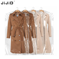 JIJID Housse de Nettoyage à Sec Jetable Transparente en Plastique pour Vêtements sur Rouleau