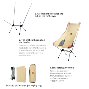 Silla de Camping Plegable Ultraligera con Respaldo Alto y Logotipo Personalizado de Fábrica, para Relajarse al Aire Libre, Picnic, Parque, Pesca - Product Image 5