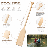 Pagaie en bois massif de 36 pouces pour bateau à rames pour enfants, pagaie en bois pour jeux aquatiques d'été, accessoires de navigation en plein air