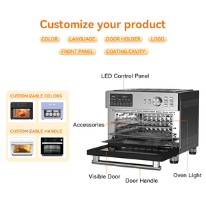 Forno Elettrico da Banco con Friggitrice ad Aria da 25L 1800W, 10 Menu Preimpostati, Doppio Vetro, Acciaio Inossidabile, per Cottura e Tostatura, per Auto e Uso Domestico - Product Image 2