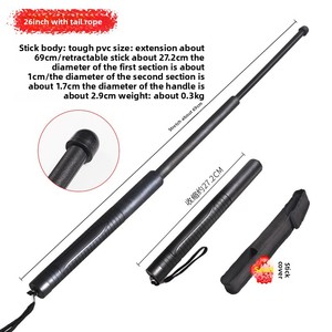 Bâton télescopique rétractable PC <span class=keywords><strong>de</strong></span> deuxième génération pour la défense personnelle, extensible, court, unisexe, brise-vitre <span class=keywords><strong>de</strong></span> voiture, défensif - Product Image 2