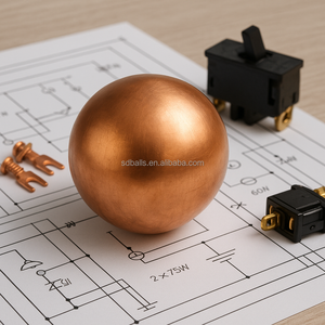 SDBALLS прецизионная 99.9% медная Сфера чистый твердый медный шар для тепловых и электрических лабораторных экспериментов для подшипниковых шаров - Product Image 4