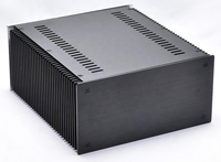 BRZHIFI OEM 2412B boîtier de haut-parleur vide en extrusion d'aluminium personnalisé dissipateur de chaleur boîtier d'amplificateur de classe B