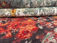 Luxury Hand Knotted Wool Viscos High Pile Eco-Friendly Carpet Tiles Abstract Elegant Hotel Villa Resort Rug Washable Anti-Static
