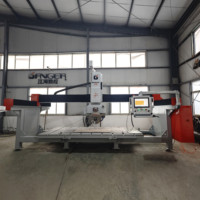 Machine de découpe de pierre à 5 axes, HQ-3220DSM, ventouse, caméra, fraise, peut fabriquer des pièces, puissance totale 29 kW