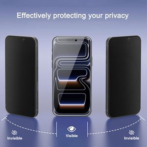Protection d'écran en verre trempé 3D haute transparence à <span class=keywords><strong>couverture</strong></span> intégrale et grand arc pour iPhone 17 16 15 14 13 12 Pro Max - Product Image 2