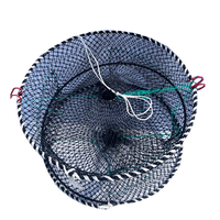 Piège à crabes personnalisé en HDPE avec ressort, 45*25cm, 3 entrées, pliable, prix usine
