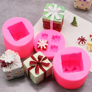 Christmas Gift Box Silicone Mold Square Reusable Cake Decorating Tool For Fondant Chocolate Candy Baking - Product Image 1