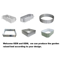 Kit de jardinières surélevées ovales en acier galvanisé, style américain, durable et écologique, pour légumes et fruits, de la marque Outdoor Guard Silver