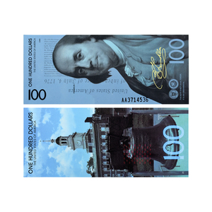 6 modèles de billets de banque américains en plastique double face dorés de 1, 5, 10, 20, 50 et 100 dollars, objets de collection - Product Image 4