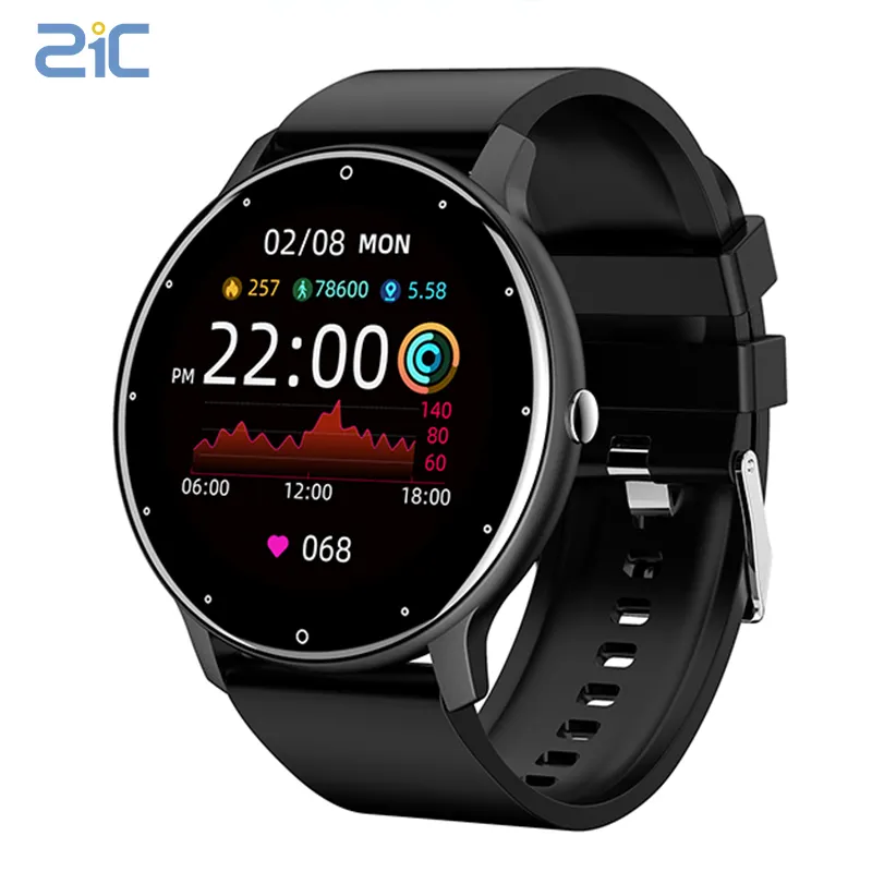 Monitoring Blood Pressure real-time Full Touch IPS Screen smart bracelet Zl02 Men fitness bands waterproof smart watch