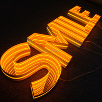 Letrero LED 3D con efecto espejo infinito, Letrero de neón personalizado con espejo infinito para negocios, Letras LED personalizadas con canal de seguimiento