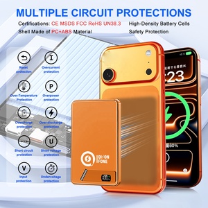 Cargador Magnético Portátil Ligero del Tamaño de una Tarjeta, 5000/10000mAh de Capacidad Real, Carga Inalámbrica a Baja Temperatura, Soporte de Escritorio Oculto - Product Image 6