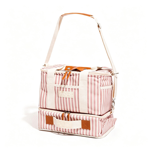 Sac de pique-nique et couverture imperméable, grand panier avec poignées, sac isotherme réutilisable pour les voyages - Product Image 1