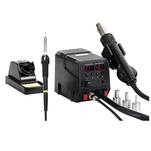 Température réglable 200-480 ° Station de soudage SMD 2 en 1 C 60W avec <span class=keywords><strong>fer</strong></span> à <span class=keywords><strong>souder</strong></span> et pistolet à air chaud 300W pour atelier de réparation - Product Image 2