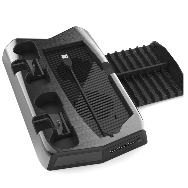 Vertical Stand Dual Controller Charger Charging Station for Ps5 Cooling Fan and cd Dock