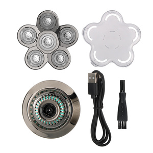 शरीर के चेहरे घरेलू घरेलू आरवी यात्रा जलरोधी के लिए पेशेवर दाढ़ी ट्रिमर मल्टी-हेड इलेक्ट्रिक रिचार्जेबल कॉर्डलेस शेवर - Product Image 6