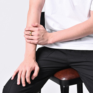 Inside Outside Arc Simple Glossy Titanium Steel Mirror Gold-plated Blank <b>Ring</b> Men's Single <b>Couple</b> <b>Rings</b> Little Finger <b>Ring</b> - Product Image 6