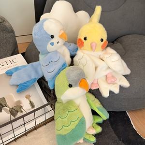 Jouet Marionnette à Main en Peluche Super Doux, Oiseau Perroquet, Grande Bouche, Ventriloquie, Poupée en Tissu, <span class=keywords><strong>Jouets</strong></span> Animaux Volants <span class=keywords><strong>pour</strong></span> Enfants, Cadeau <span class=keywords><strong>d</strong></span>'Anniversaire - Product Image 1