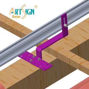 Panneau de support de montage de crochet solaire d'acier inoxydable de vente directe d'usine pour des pinces de <span class=keywords><strong>fixation</strong></span> <span class=keywords><strong>sur</strong></span> le toit de tuile - Product Image 1