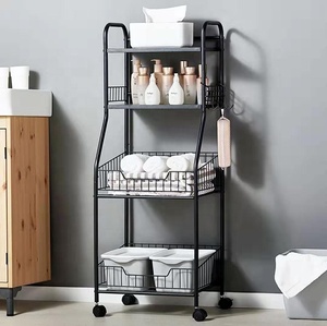 Tùy chỉnh chất lượng cao Cửa hàng đồ nội thất nhà bếp đồ dùng nhà bếp Bộ đồ ăn khăn công cụ phụ kiện kim loại lưu trữ Giá hiển thị đứng - Product Image 4