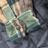 Veste matelassée décontractée pour homme en flanelle, à carreaux, boutonnée, avec grandes poches sur le devant, légère, chaude, en polyester et coton, pour l'hiver