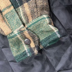 Người đàn ông của giản dị <span class=keywords><strong>flannel</strong></span> bông lót Áo khoác nút-kẻ sọc kiểm tra quá khổ túi phía trước Trọng lượng nhẹ ấm polyester bông mùa đông - Product Image 4