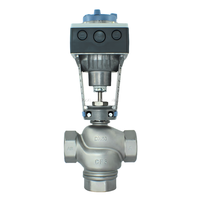 Vanne de régulation électrique intégrale proportionnelle en acier inoxydable 1/2''-2'' pour CVC, contrôle de débit d'eau 4-20mA, coupure, OEM AC/DC 24V PN16