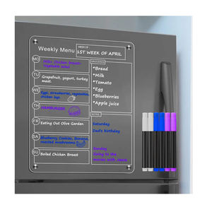 <span class=keywords><strong>Tableau</strong></span> blanc de planification réutilisable personnalisé effaçable à sec planificateur de repas hebdomadaire transparent tableaux d'écriture magnétiques 3D avec stylo pour réfrigérateur - Product Image 1